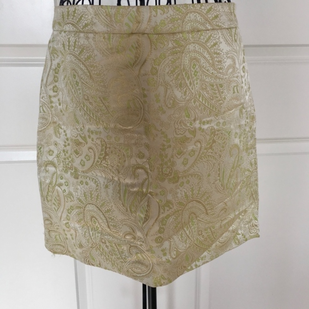 NWT Banana Republic Silk Paisley Brocade Skirt 6